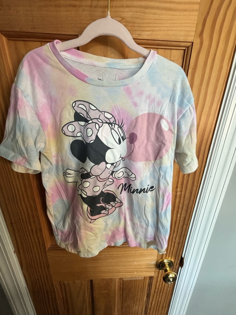 Girls Disney Minnie Mouse tie dye t shirt (M)